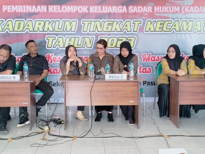 Lomba Keluarga Sadar Hukum (Kadarkum) Tingkat Kecamatan Tahun 2023, Pendopo Kantor Kecamatan Tutur Kabupaten Pasuruan, Selasa 25  Juli 2023
