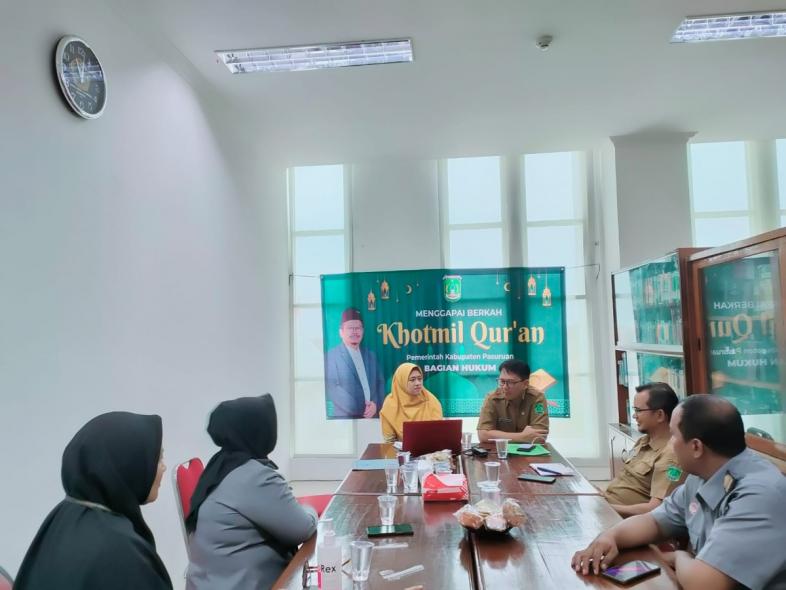Monitoring dan Evaluasi Jaringan Dokumentasi dan Informasi Hukum, Bagian Hukum Setda Kabupaten Pasuruan, Senin 27 November 2023